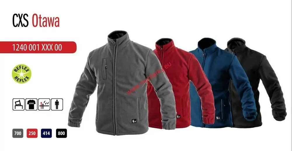 PÁNSKÁ FLEECOVÁ BUNDA OTAWA, ČERNÁ 1240-001-800