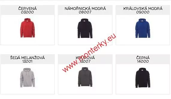Mikina pánská s kapucí TORONTO 001082-0308 ,KRÁLOVSKÁ MODRÁ 09000 PAYPER