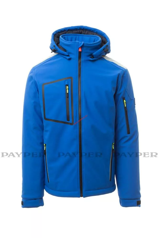 BUNDA SOFTSHELL zateplená PAYPER STREAM PAD S00331-0489 královská modrá 09006