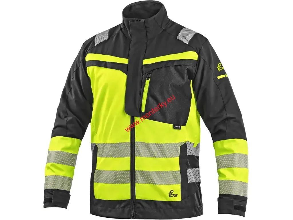 Blůza CXS NAOS HV, pánská, černá-žlutá Hi-Vis, reflexní pruhy canis 1010-100-819