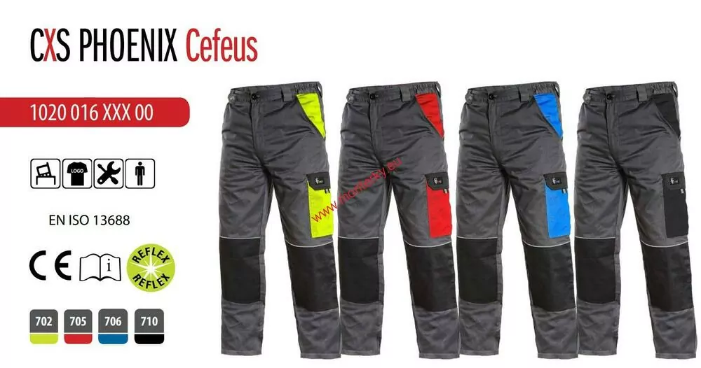 Pánské kalhoty PHOENIX CEFEUS 1020-016-710 šedo-černé  