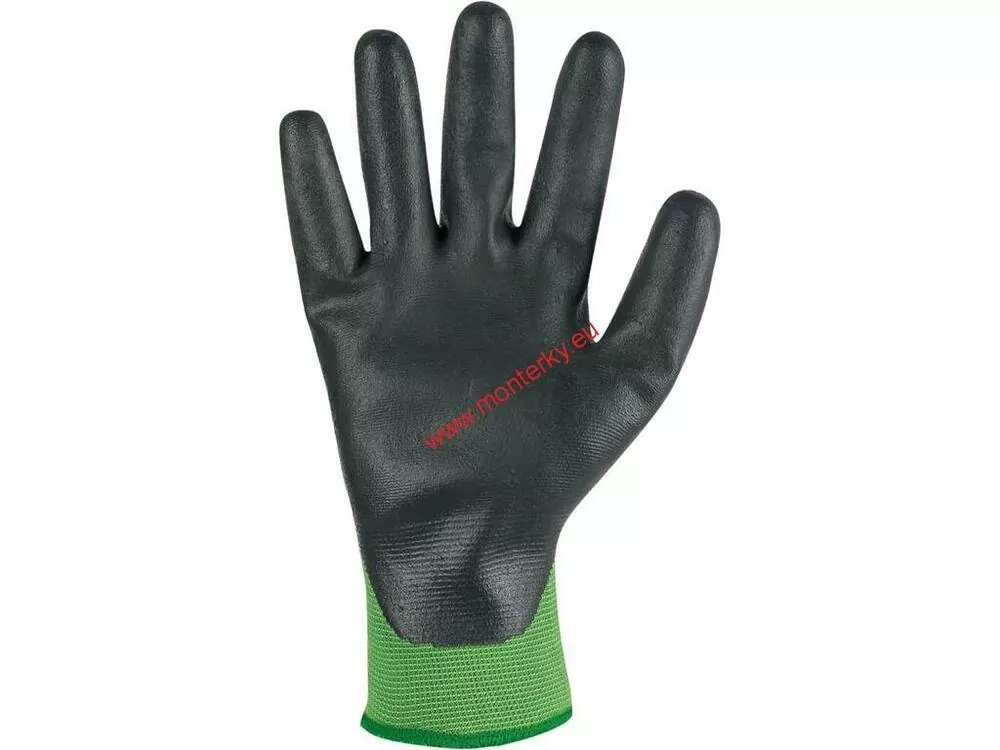 Rukavice DOUBLE ROXY WINTER, černo-zelené, vel. 10 3700-011-510-10