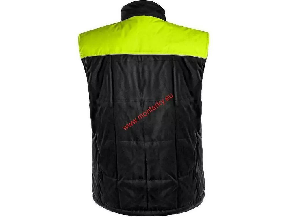 Pánská zimní vesta SEATTLE, fleece, černo-žlutá 1310-002-802