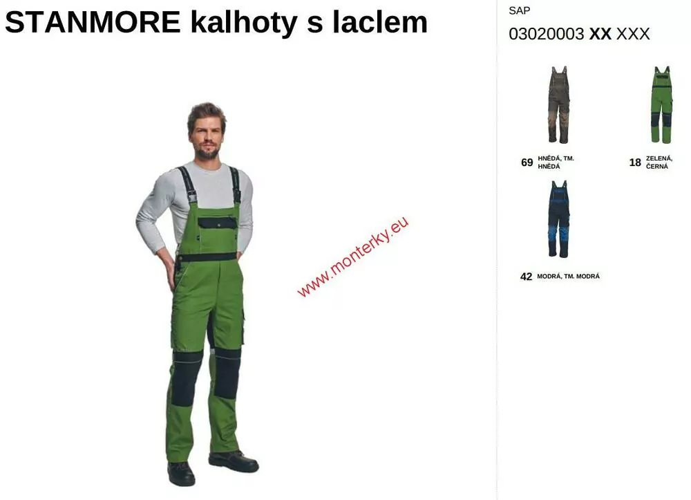STANMORE kalhoty s laclem,0302-0003-42 modré