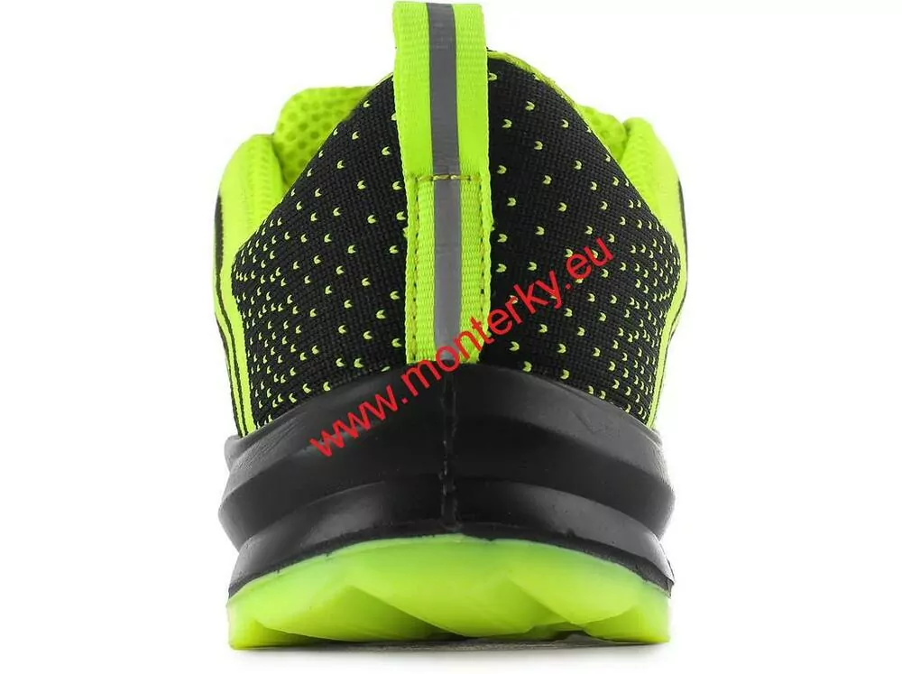 Obuv polobotka, perforovaná, ISLAND OLIB S1P ESD, černo-zelená 2126-049-808