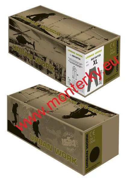Kalhoty vojenského stylu RAPTOR zelené, 100 % bavlna ISSA 8028 020