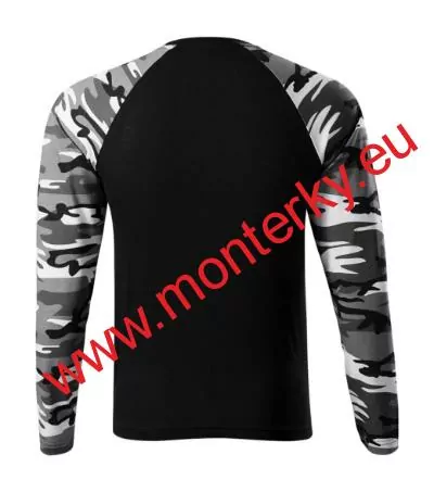 TRIČKO S DLOUHÝM RUKÁVEM CAMOUFLAGE ŠEDÉ LS 166