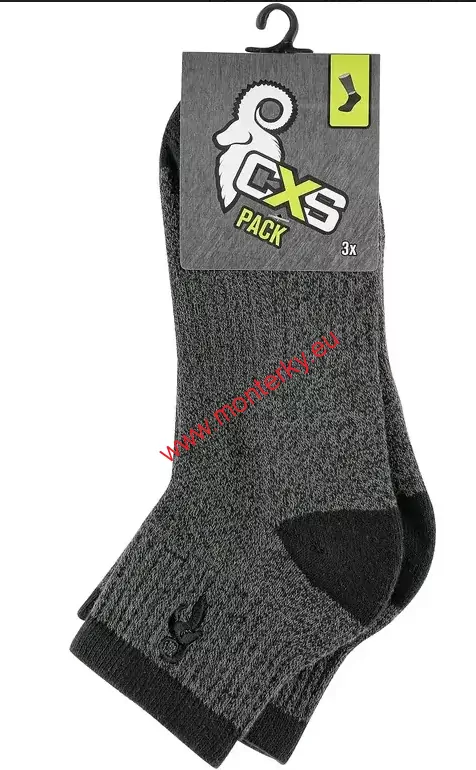 Ponožky funkční  CXS PACK II  3 páry 1830-051-718 tmavě šedé