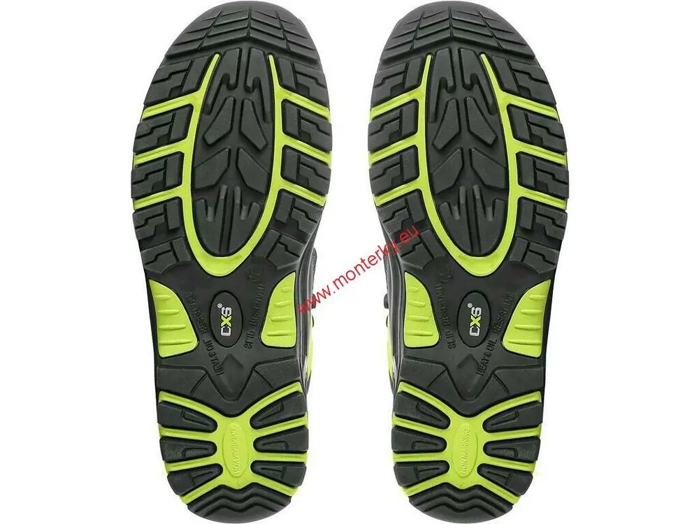 OBUV KOTNÍKOVÁ CXS UNIVERSE SOLID S3, ČERNO-ZELENÁ 2118-079-808