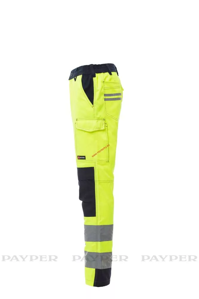 Pánské reflexní kalhoty CHARTER TECH  001406-0407 ŽLUTÁ FLUO/NÁMOŘNICKÁ MODRÁ 01014 