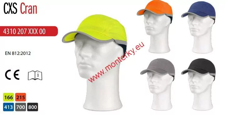 ČEPICE CXS CRAN S PLASTOVOU VÝZTUHOU SM923,4310-207-166-00 FLUORESCENČNÍ ŽLUTÁ