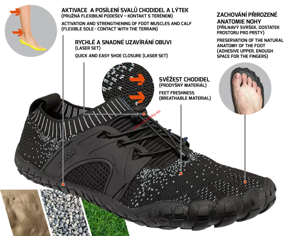 Obuv BOSKY BLACK BAREFOOT 0650060060