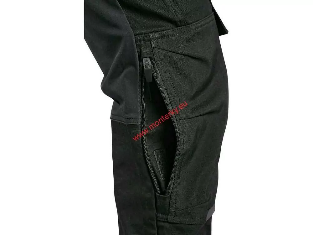 KALHOTY CXS LEONIS, PÁNSKÉ, ČERNÉ S ŠEDÝMI DOPLŇKY 1020-120-810