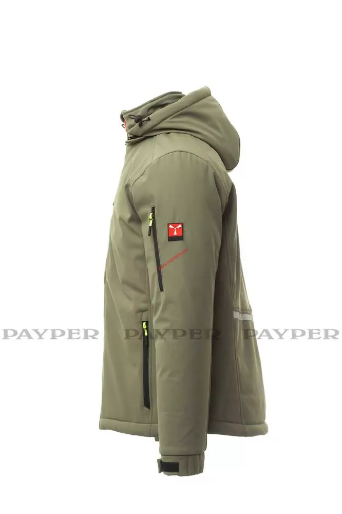 Bunda zimní soft. CREEK PAD S00330-0489 07050 voj. zelená payper až 5XL