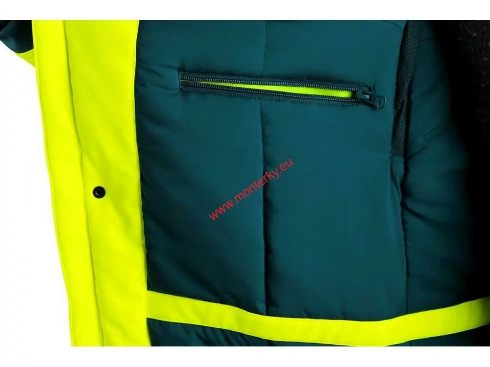BUNDA CXS BEDFORD WINTER, VÝSTRAŽNÁ, ZIMNÍ, PÁNSKÁ, SOFTSHELL, ŽLUTO-PETROLOVÁ canis 1110-105-180