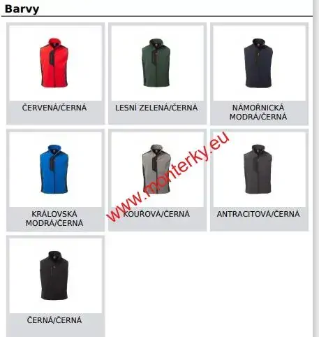 Softshellová vesta CORK S00360-P114 zelená 07057 PAYPER až 5XL