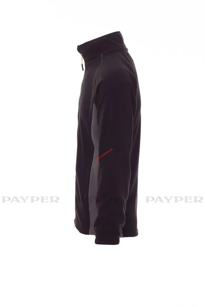 Mikina dvoubarevná flísová ASPEN+ 001004-0069/ČERNÁ-OCELOVĚ ŠEDÁ 14023 PAYPER