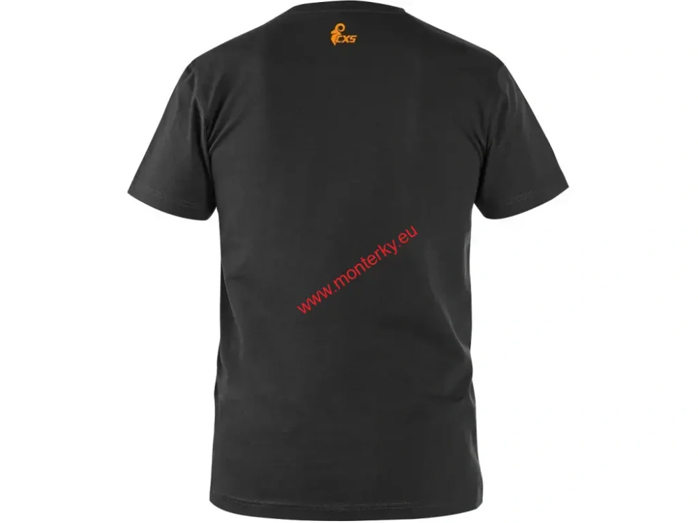 Tričko CXS WORKWEAR, krátký rukáv, černá/oranžová, canis 1610-430-803 Doprodej poslední 1-2 ks od velikosti