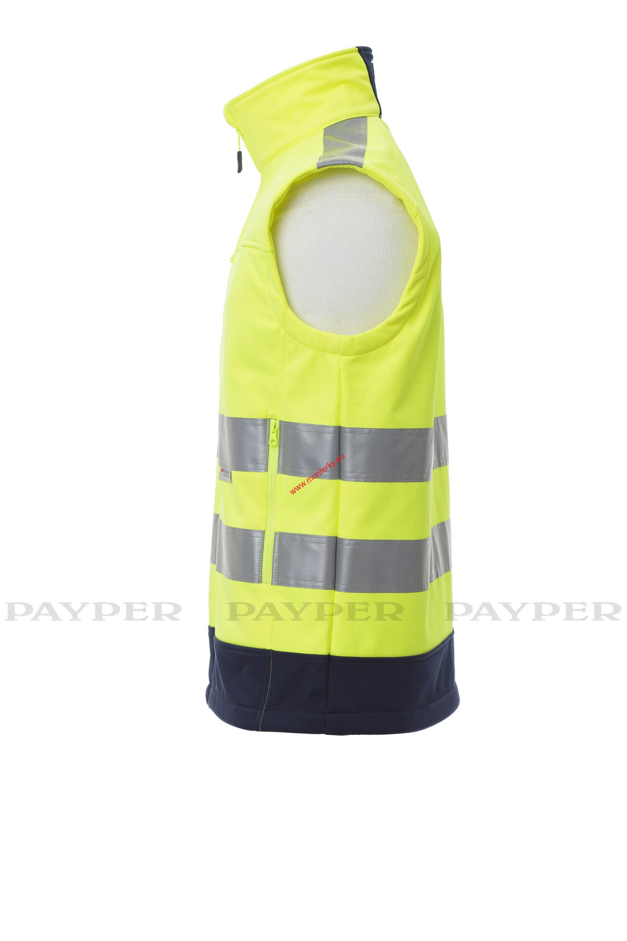 Vesta zimní reflexní TRAFFIC 1449-0090/01014 ŽLUTÁ FLUO PAYPER až 5XL