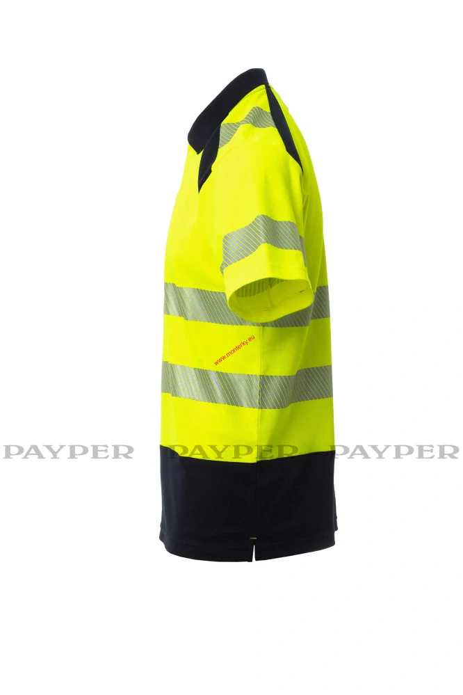 Pánská reflexní polokošile ROAD žlutá fluo/nám. modrá payper S00539-P118/01014