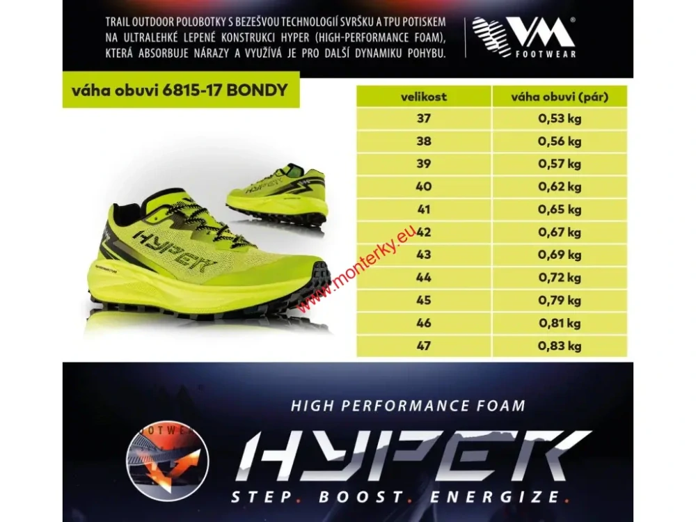 Obuv  polobotka BONDY 6815-17 outdoor žlutá VM obuv