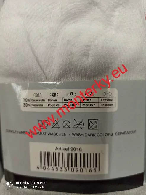 Pánské sport froté ponožky STAR SOCKS artikel. 9016 4 páry,bílé s pruhem 39-46 