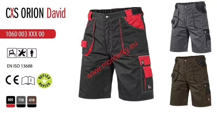  Kraťasy ORION DAVID, pánské,1060-003-610 hnědo-černé