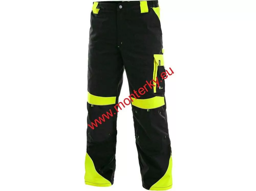 Kalhoty do pasu CXS SIRIUS BRIGHTON, zimní, pánské, černo-žluté 1020-014-802