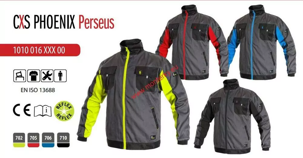 Blůza pánská CXS PHOENIX PERSEUS 1010-016-710 šedo-černá vel.46-68