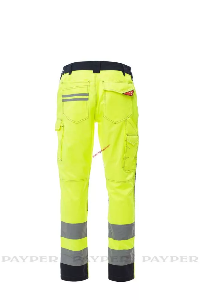 Pánské reflexní kalhoty CHARTER TECH  001406-0407 ŽLUTÁ FLUO/NÁMOŘNICKÁ MODRÁ 01014 