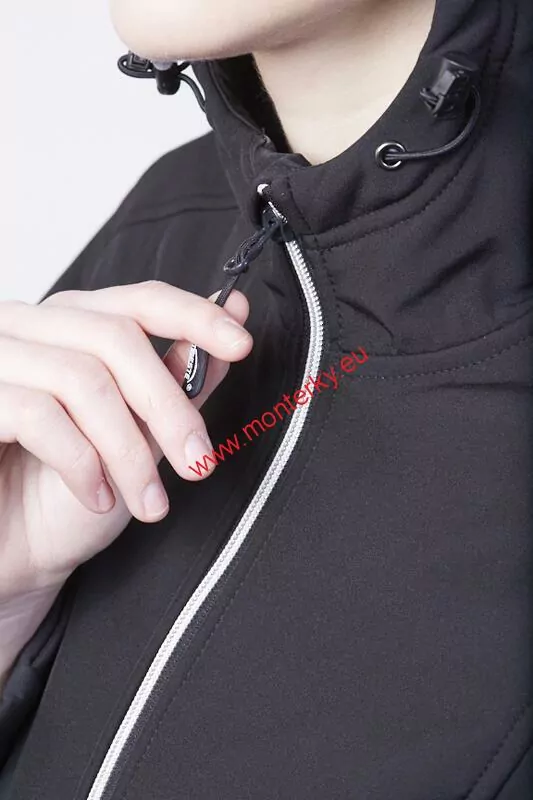 Dámský softshellový kabát s kapucí 0707 ČERNÝ lambeste