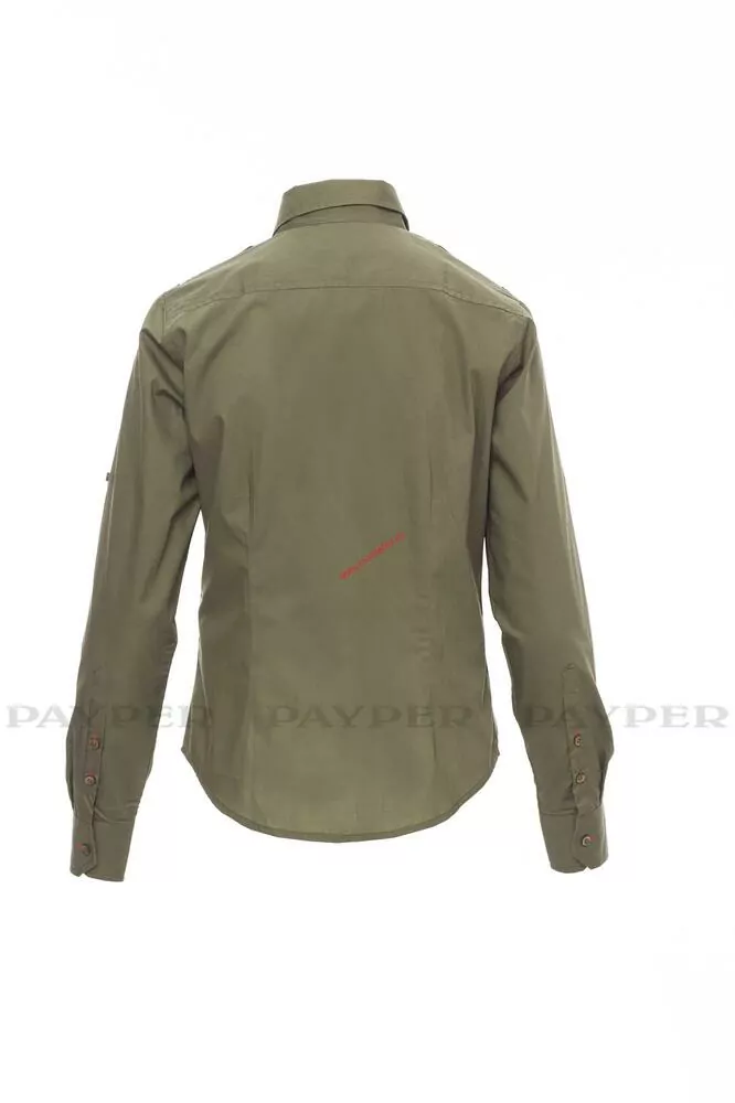 Dámská košile s dlouhým rukávem PAYPER TROPHY 000941-0334, Military Green 07035