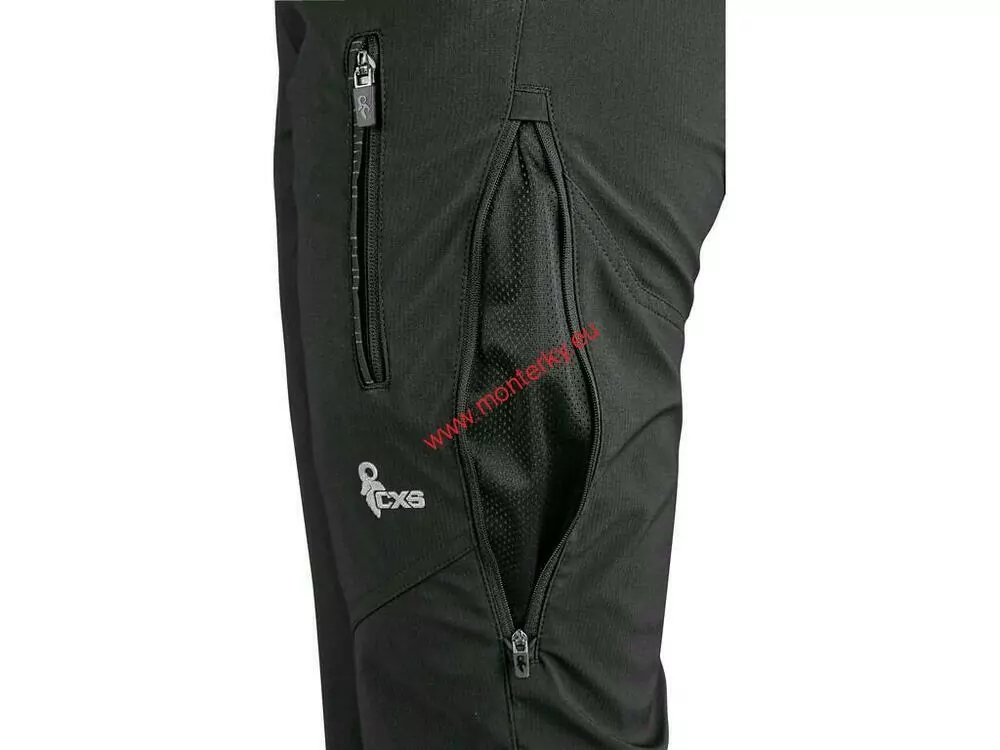 KALHOTY CXS AKRON, DÁMSKÉ, SOFTSHELL, ČERNÉ 1430-006-800