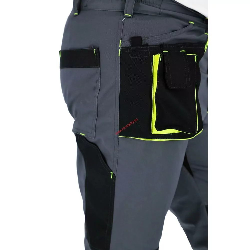 Montérky PROMAN STRETCH 250 SP G ŠEDÉ+ŽLUTÉ procera