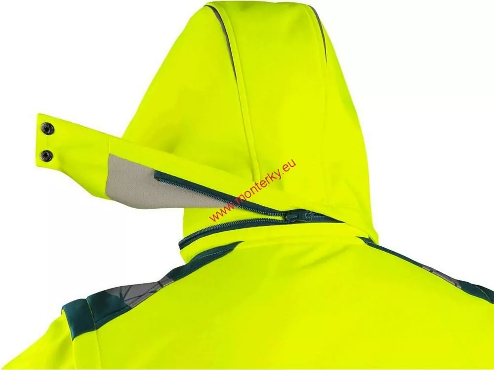 Bunda/vesta BEDFORD softshell žlutá-petrolejová canis 1117-006-180 