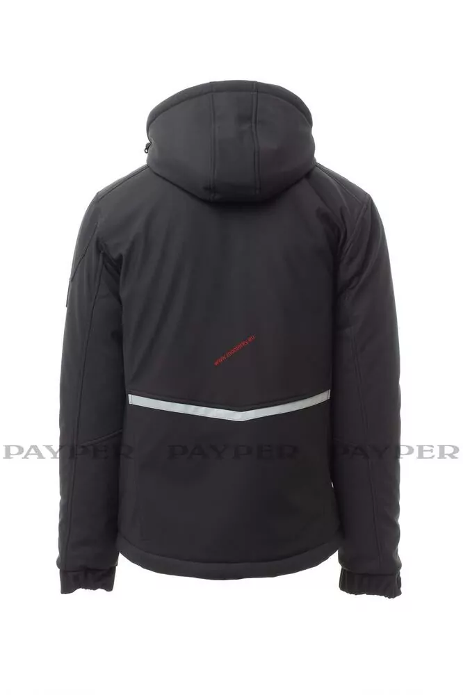 BUNDA SOFTSHELL zateplená PAYPER STREAM PAD S00331-0489 ČERNÁ 14018 
