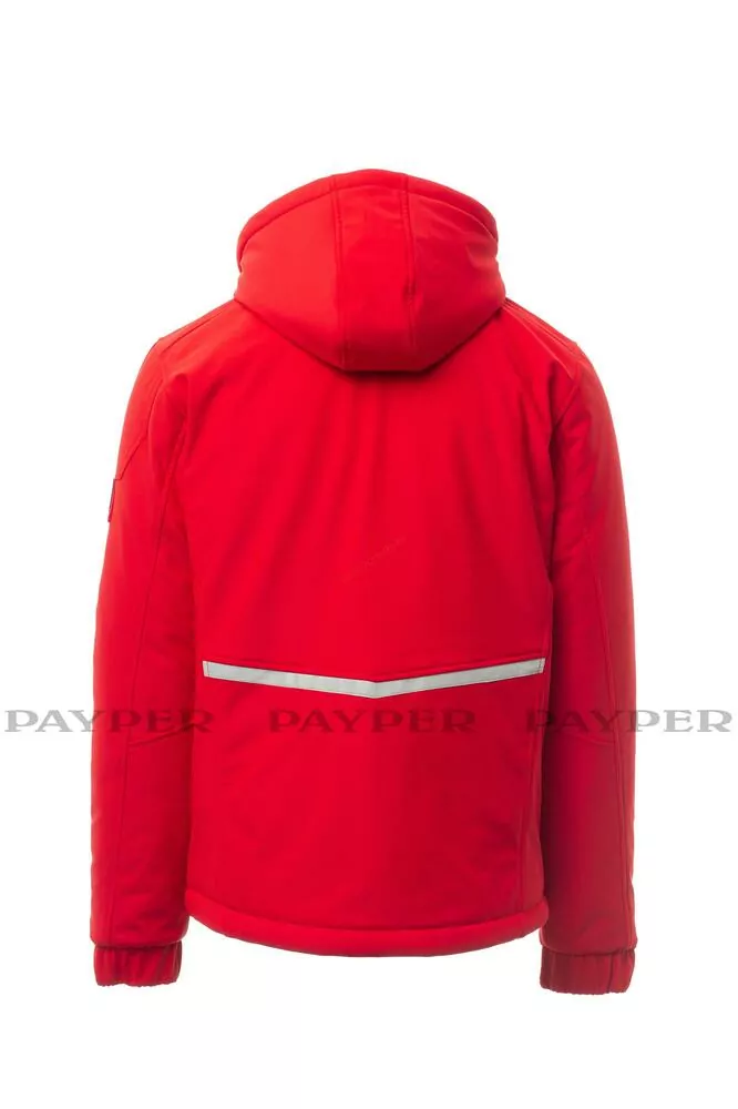 BUNDA SOFTSHELL zateplená PAYPER STREAM PAD S00331-0489 červená 03015