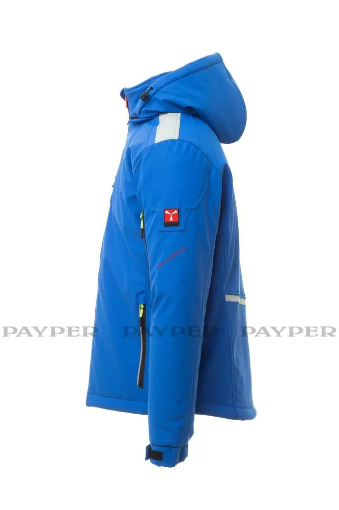 BUNDA SOFTSHELL zateplená PAYPER STREAM PAD S00331-0489 královská modrá 09006