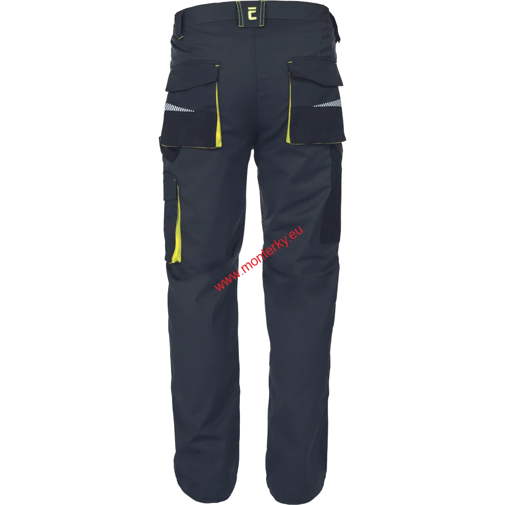 Montérky s laclem EMERTON STRETCH černá/žlutá cerva 0353-0059-64