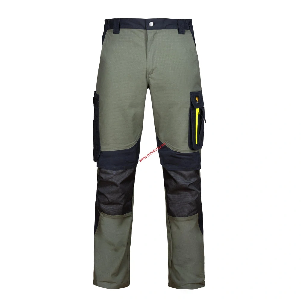 KALHOTY pracovní ULTRATECH RIP-STOP STRETCH ZELENÉ procera