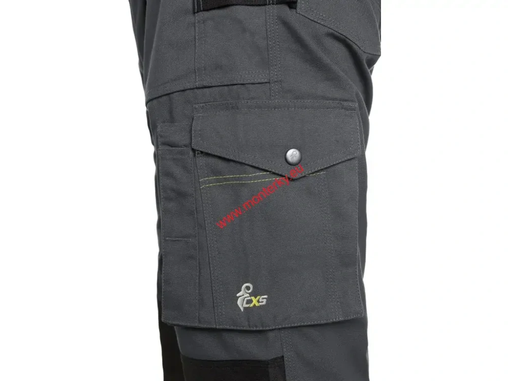Kalhoty CXS STRETCH, 170-176cm, pánské, tmavě šedo-černé canis 1020-034-734