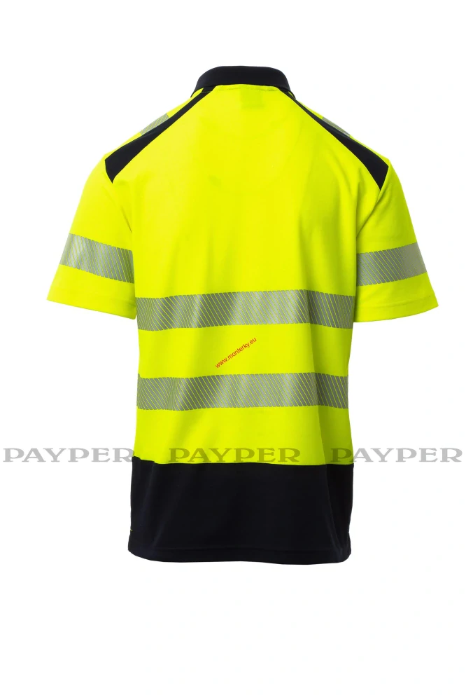 Pánská reflexní polokošile ROAD žlutá fluo/nám. modrá payper S00539-P118/01014