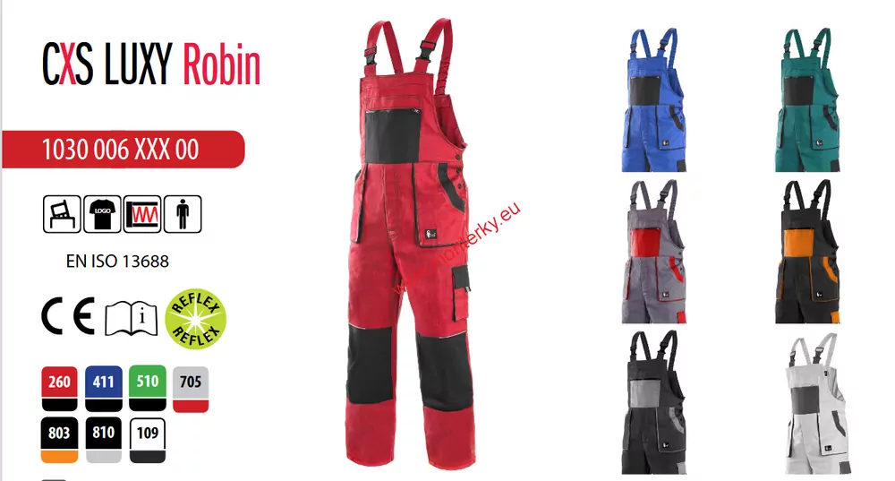 Zahradníky CXS LUXY ROBIN, pánské,1030-006-260 červeno-černé