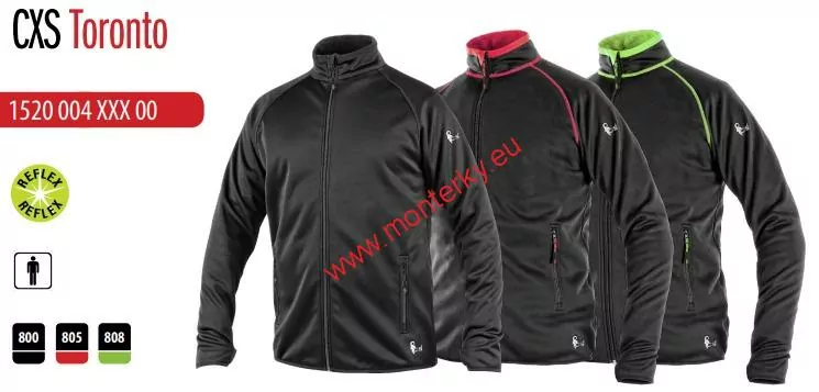 Mikina TORONTO, pánská,1520-004-808 černo-zelená Doprodej poslední 1-2 ks od velikosti