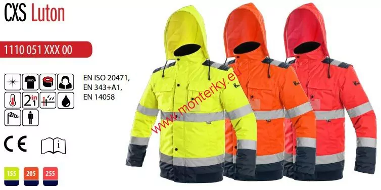 Bunda LUTON, výstražná,1110-051-155 žluto-modrá XS-5XL