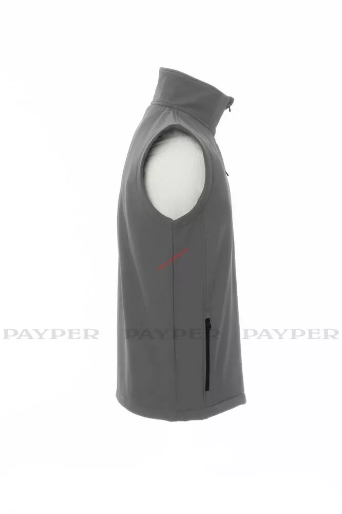 Softshellová vesta PAYPER, GLASGOW 1363-0355 OCELOVĚ ŠEDÁ 13008 4XL,5XL