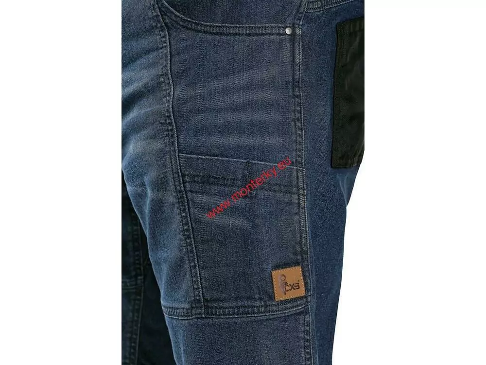 KRAŤASY JEANS CXS MURET, PÁNSKÉ, MODRO-ČERNÉ 1450-040-411 CANIS