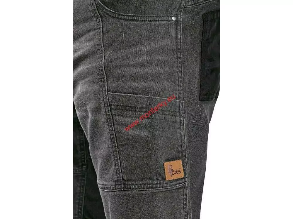 KRAŤASY JEANS CXS MURET, PÁNSKÉ, ŠEDO-ČERNÉ 1450-040-710 CANIS