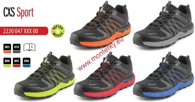 Obuv polobotka softshellová CXS SPORT, 2220-047-810 černo-šedé