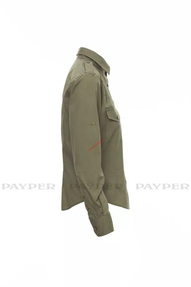 Dámská košile s dlouhým rukávem PAYPER TROPHY 000941-0334, Military Green 07035